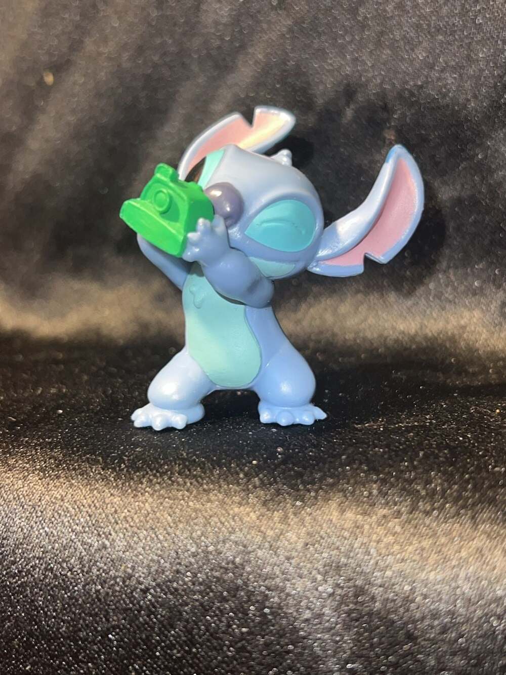 Disney Stitch Mini Figure Holding Green Camera